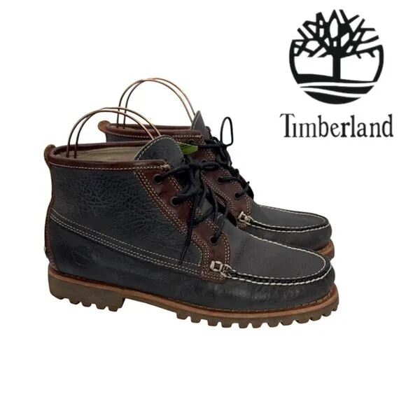 Timberland Two-Tone Leather Chukka Ankle Boots Moc Toe TBOA18WW Men's 10.5 M EUC
