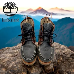 Timberland Two-Tone Leather Chukka Ankle Boots Moc Toe TBOA18WW Men's 10.5 M EUC