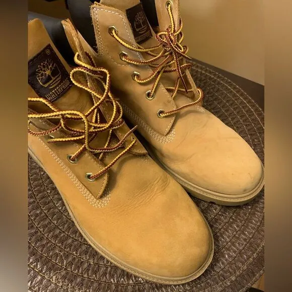 Timberland Classic Boots Boys Kids Size 6 Big Kids Waterproof Nubuck Wheat 10960