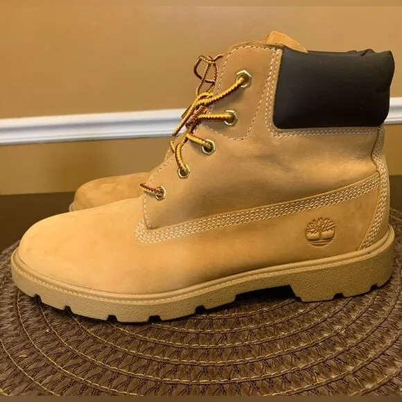 Timberland Classic Boots Boys Kids Size 6 Big Kids Waterproof Nubuck Wheat 10960