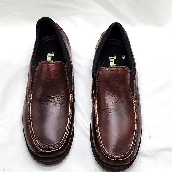 TIMBERLAND●MENS 11.5●{29565} AE CUP BROWN LEATHER LOAFER SLIP-ON NWSW ☆NICE☆