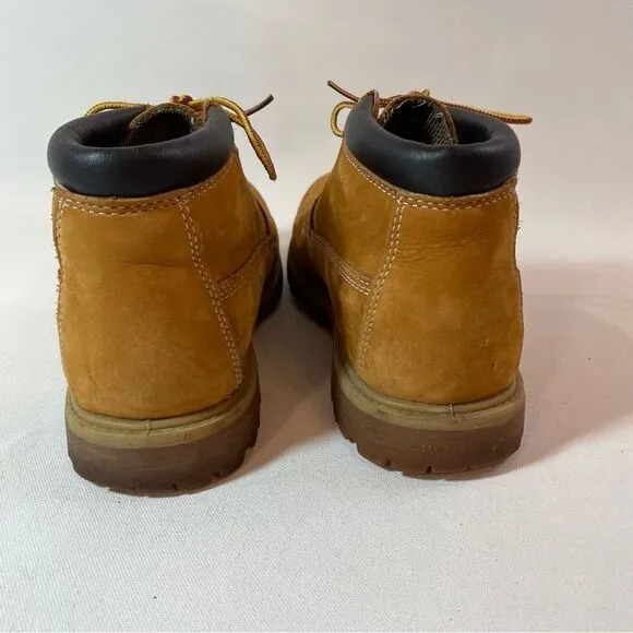 Timberland Nellie Chukka leather ankle boots in wheat beige women’s 9