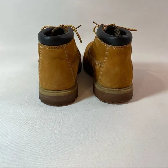 Timberland Nellie Chukka leather ankle boots in wheat beige women’s 9