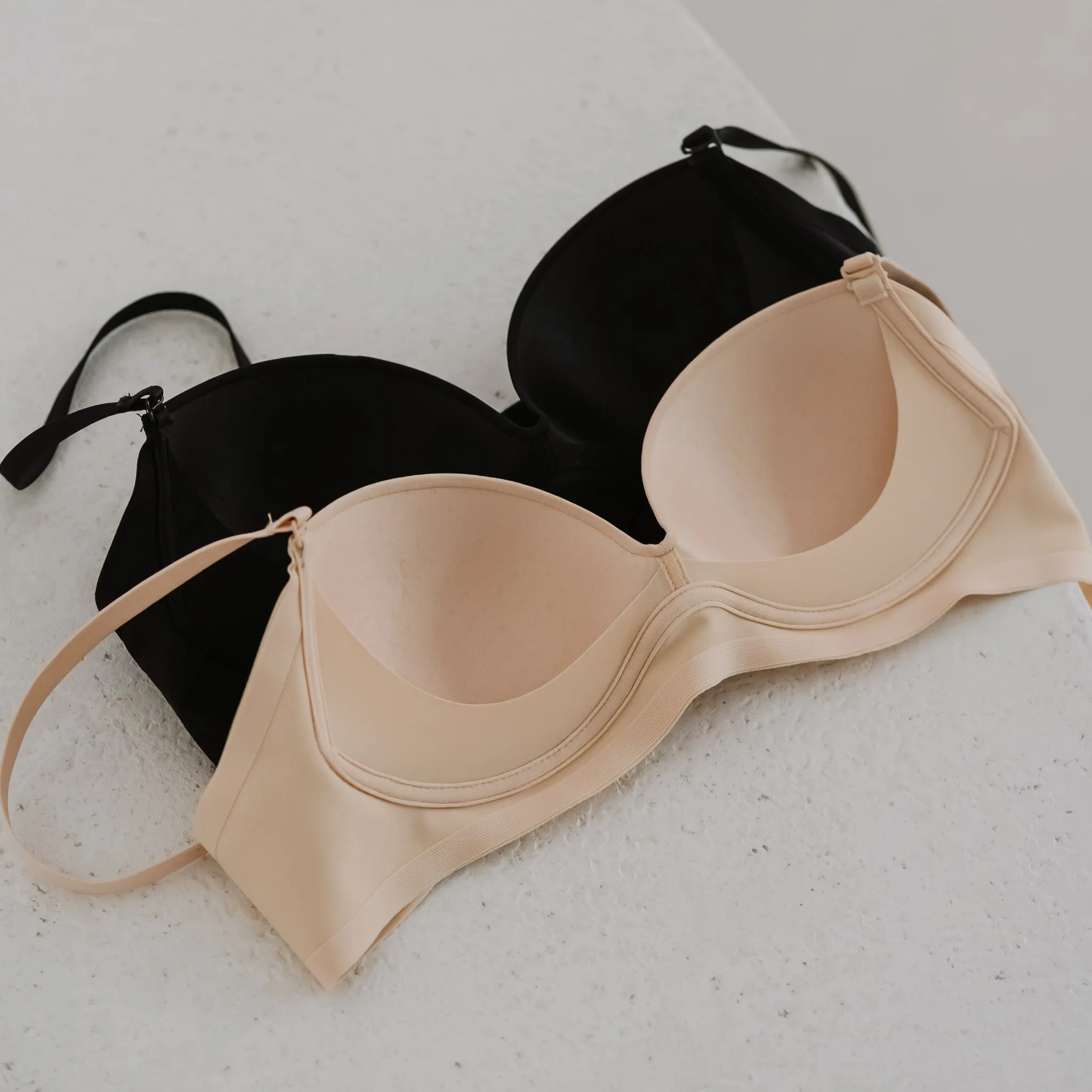 Timeless Essential! Seamless Wireless T-Shirt Bra in Black