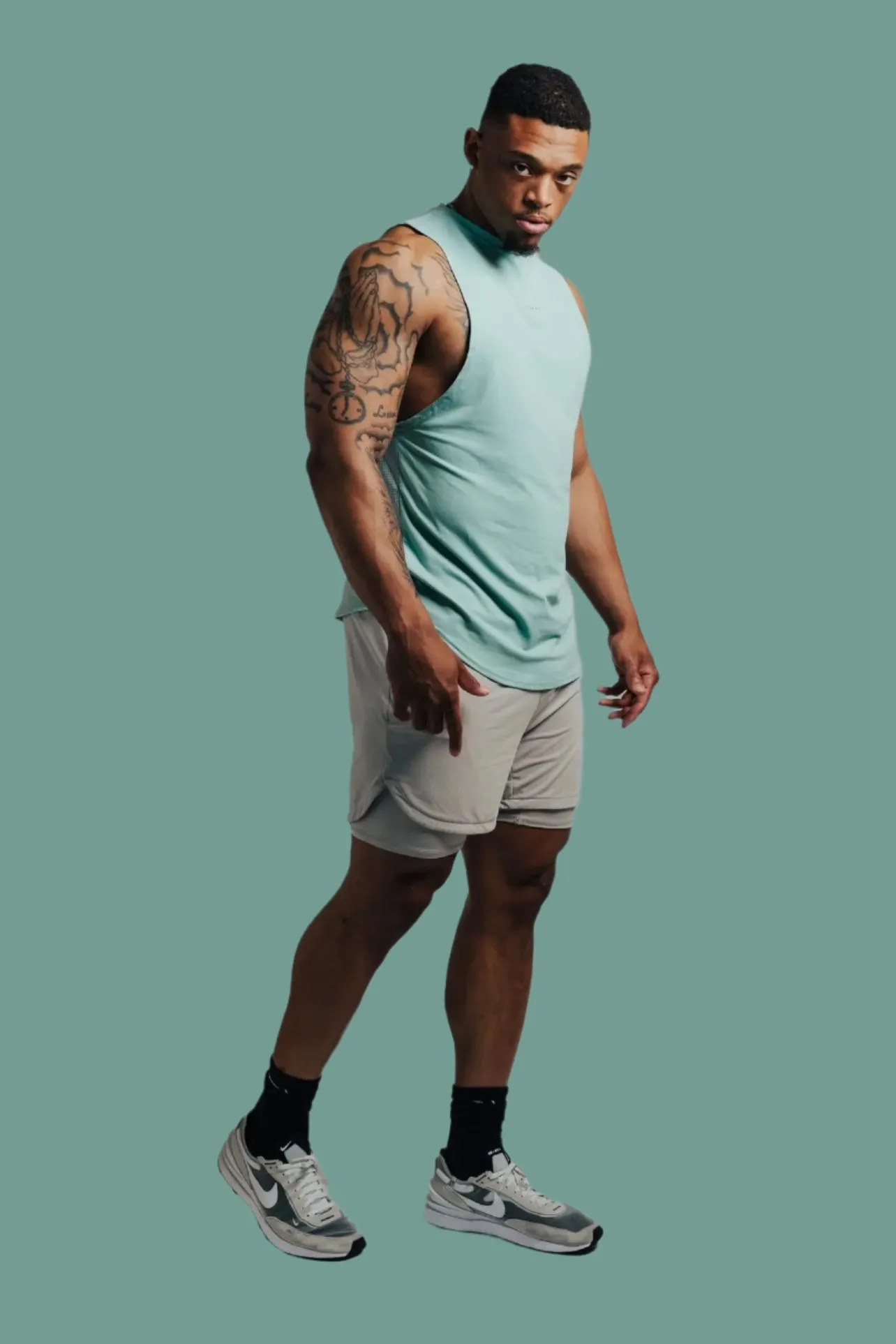 Total War Battle Sleeveless - Aqua