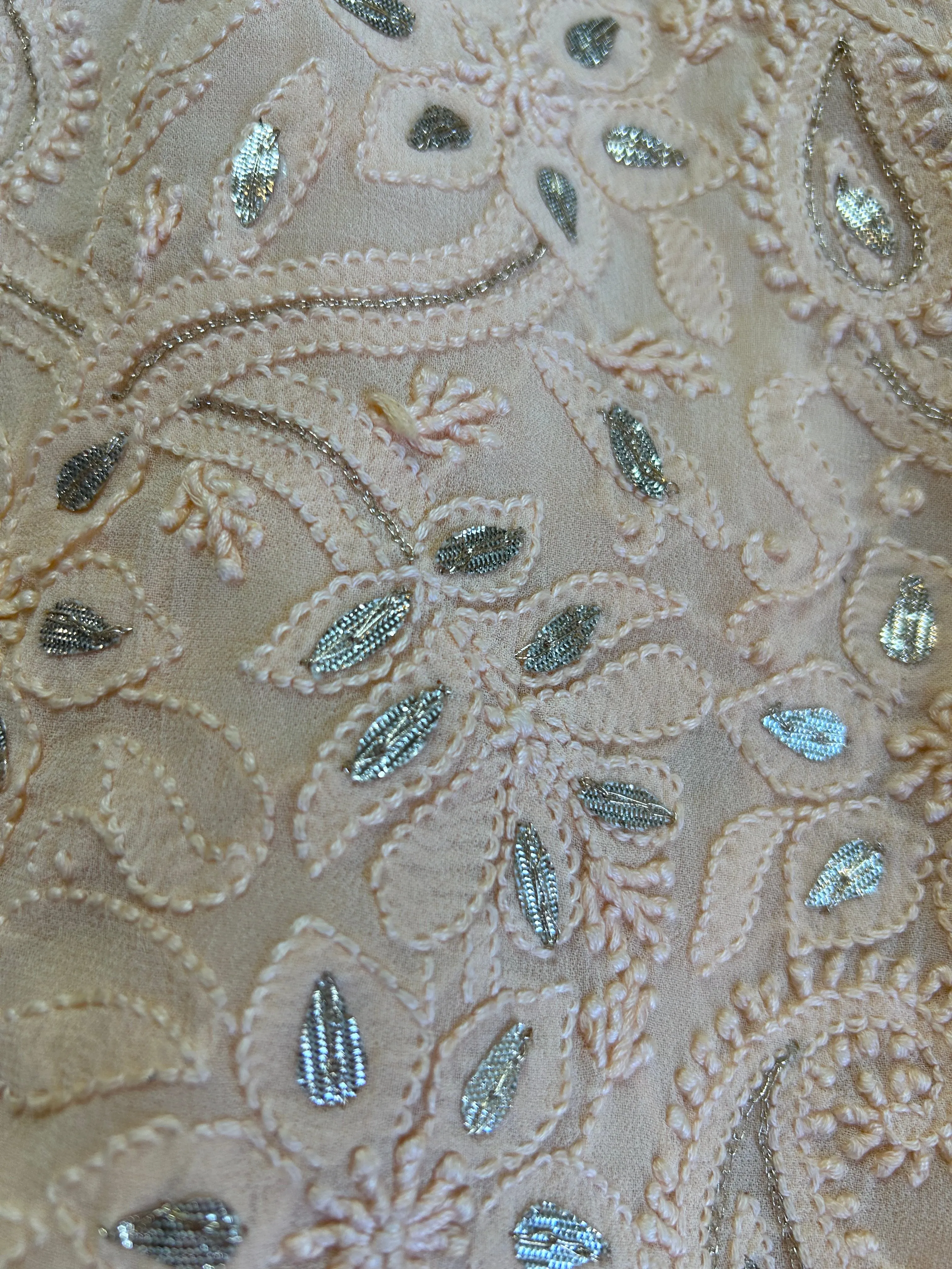 Trending Fancy Chikankari Mukaish Work Salwar Suit In Blush Peach