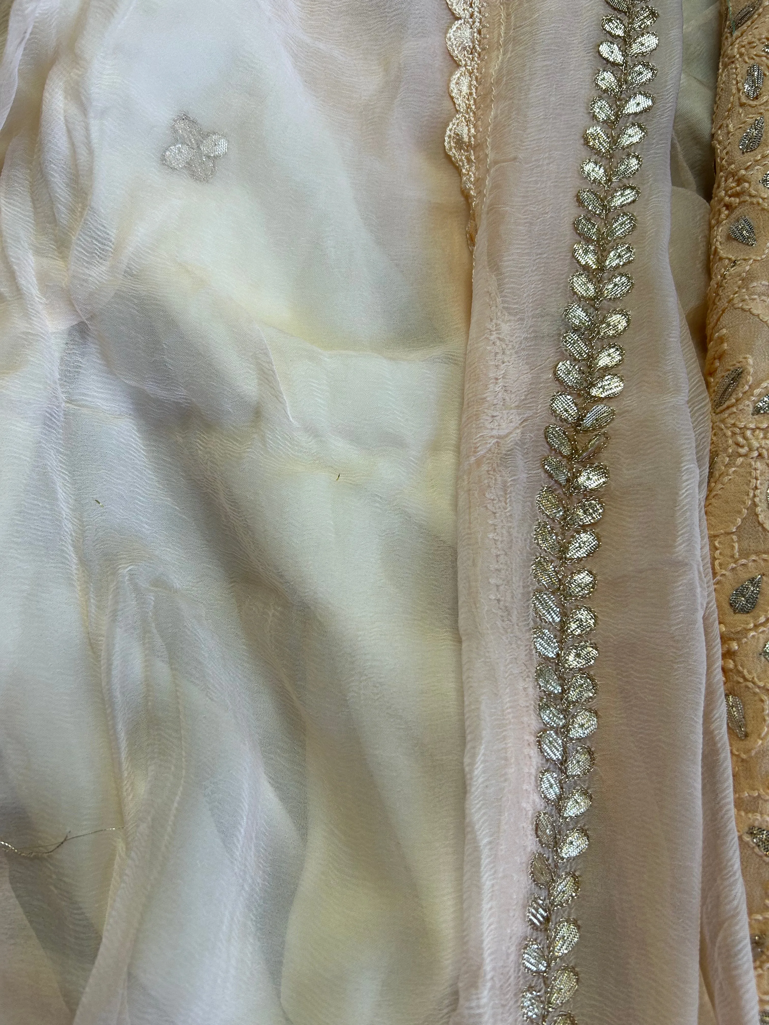Trending Fancy Chikankari Mukaish Work Salwar Suit In Blush Peach