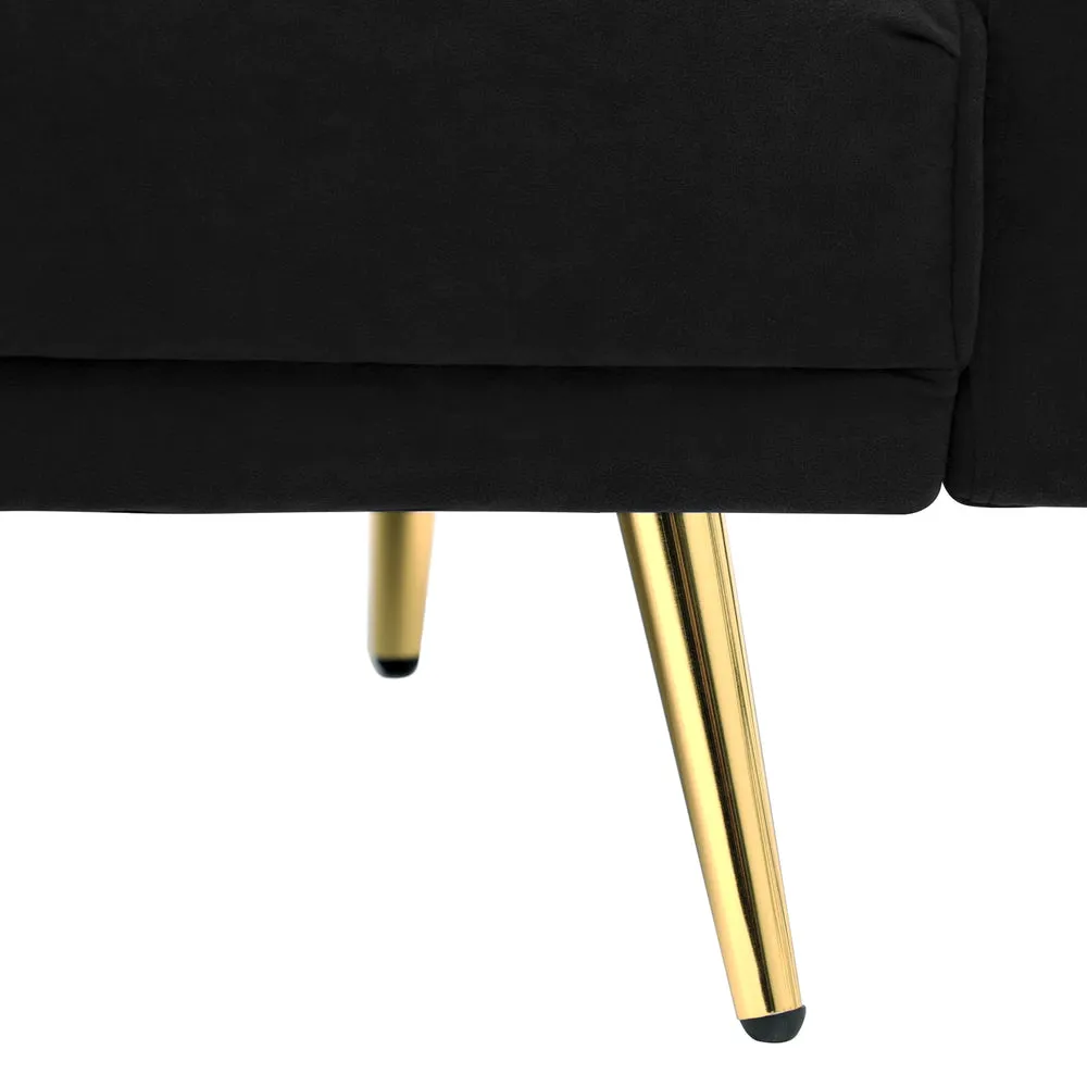 TRI 3-Seater Sofa Bed Velvet Black