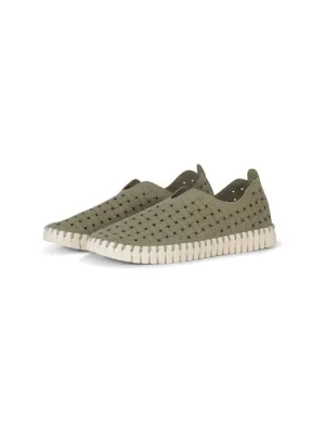 Tulip 4030 Basket Weave Sneaker in Deep Olive
