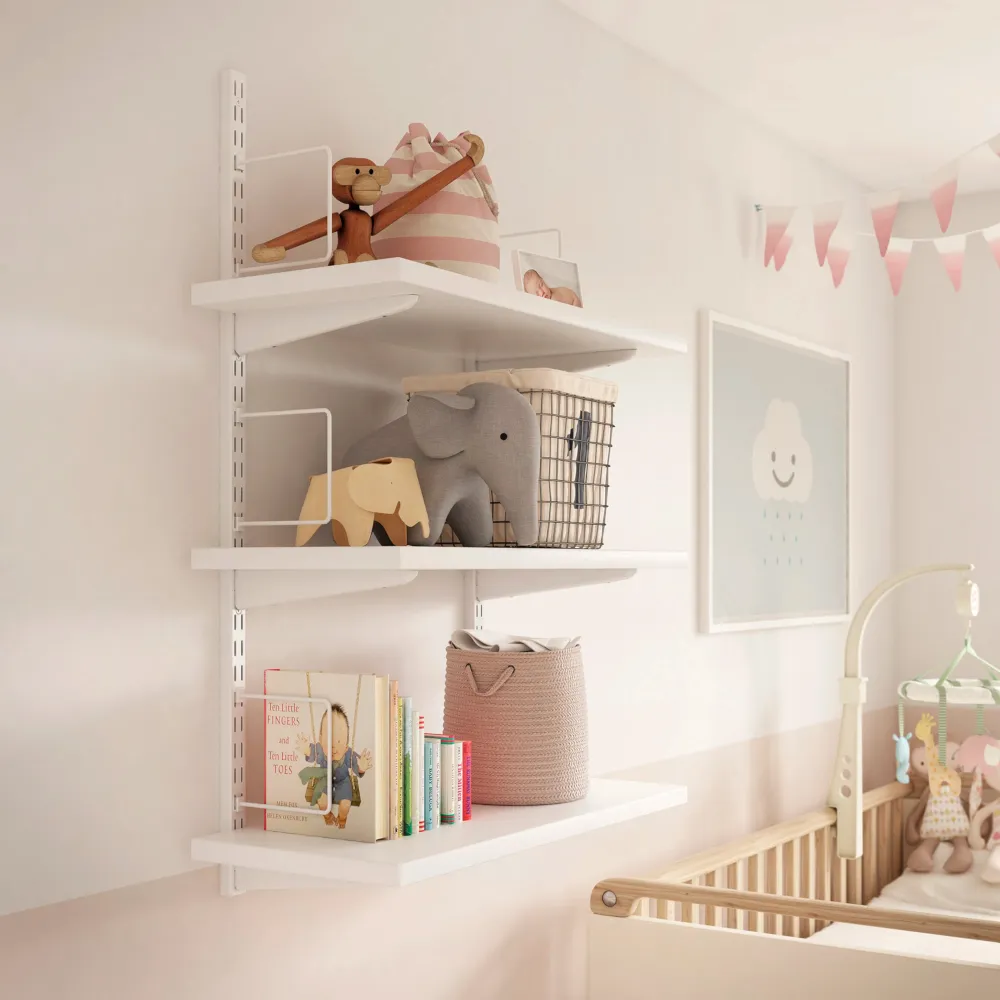 Twin Slot Shelving System 10 Pack - White