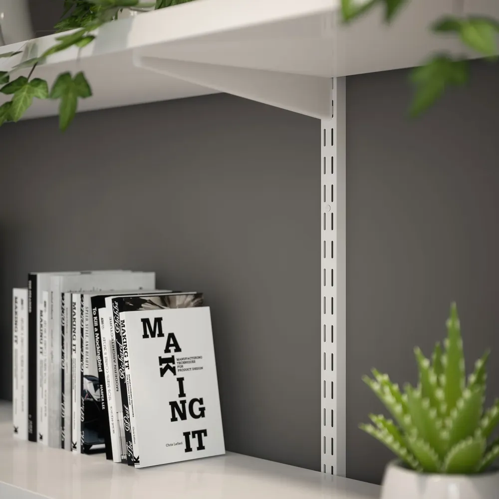 Twin Slot Shelving System 10 Pack - White