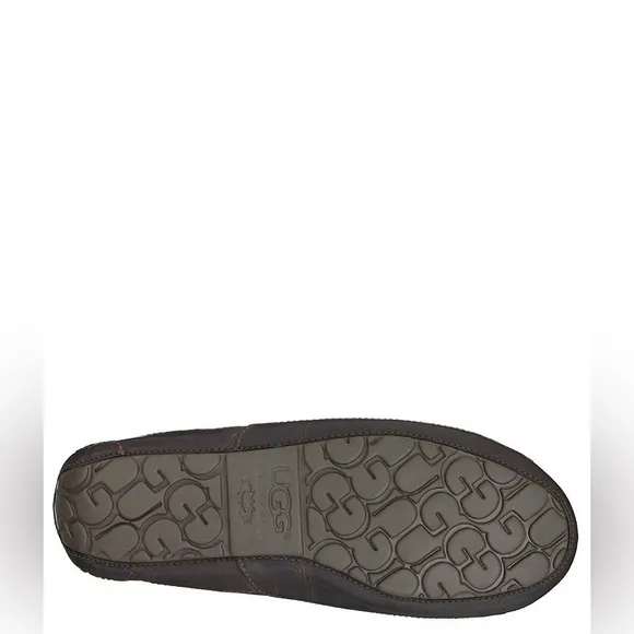 UGG Ascot Leather Loafer Slippers Men's Black Retails $120