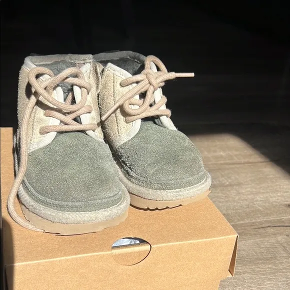 UGG Kids' Olive Green and Tan Boots