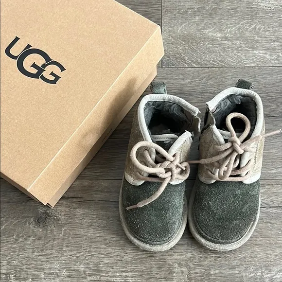 UGG Kids' Olive Green and Tan Boots