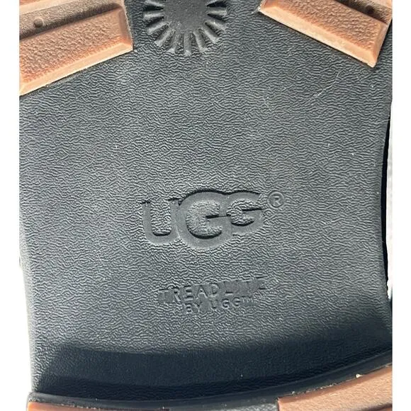 UGG Magnusson Black Leather &amp; Suede Comfort VTG Style Lace Up Boots Mens Size 12