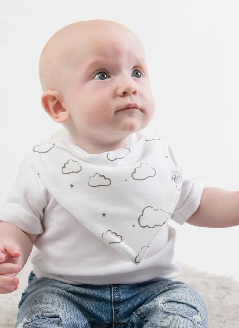 Unisex Organic Cotton Bandana Bibs (Super Absorbent), Set of 3