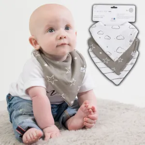 Unisex Organic Cotton Bandana Bibs (Super Absorbent), Set of 3