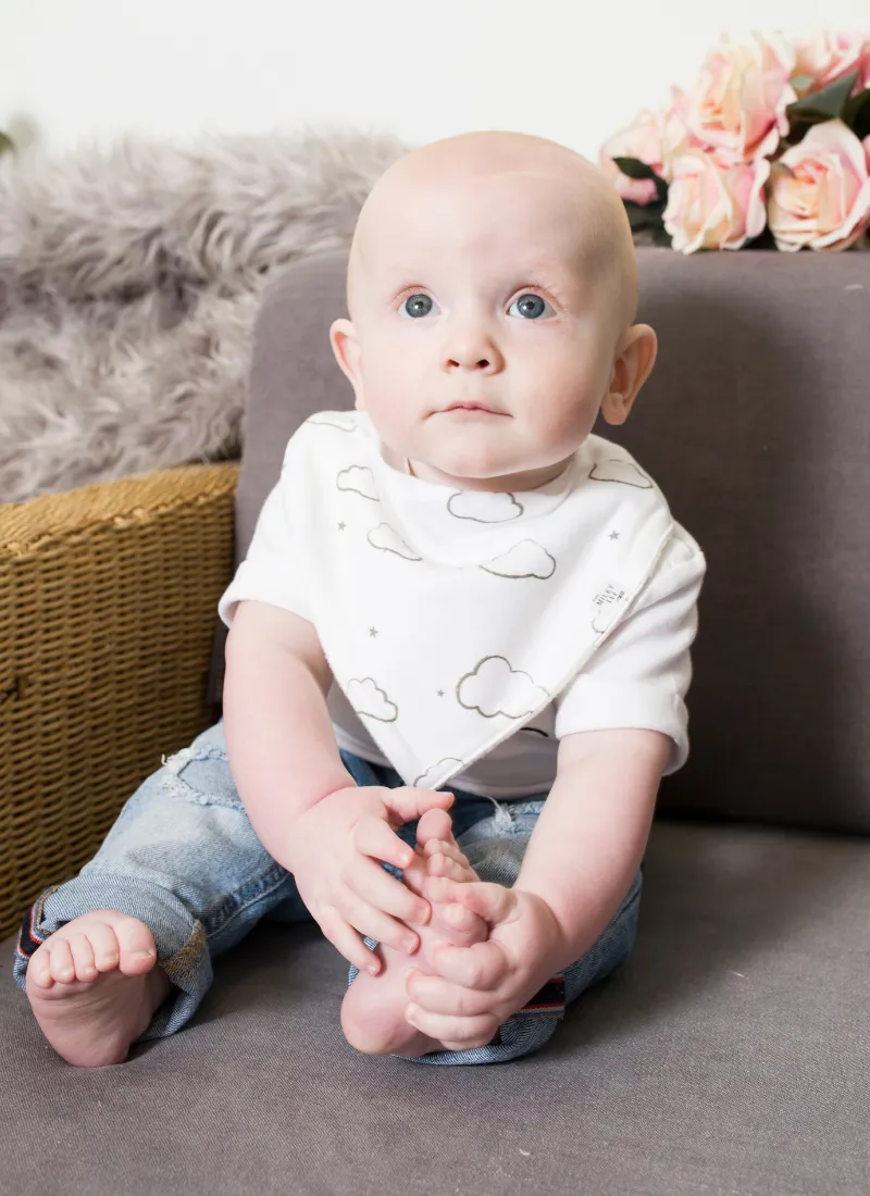 Unisex Organic Cotton Bandana Bibs (Super Absorbent), Set of 3