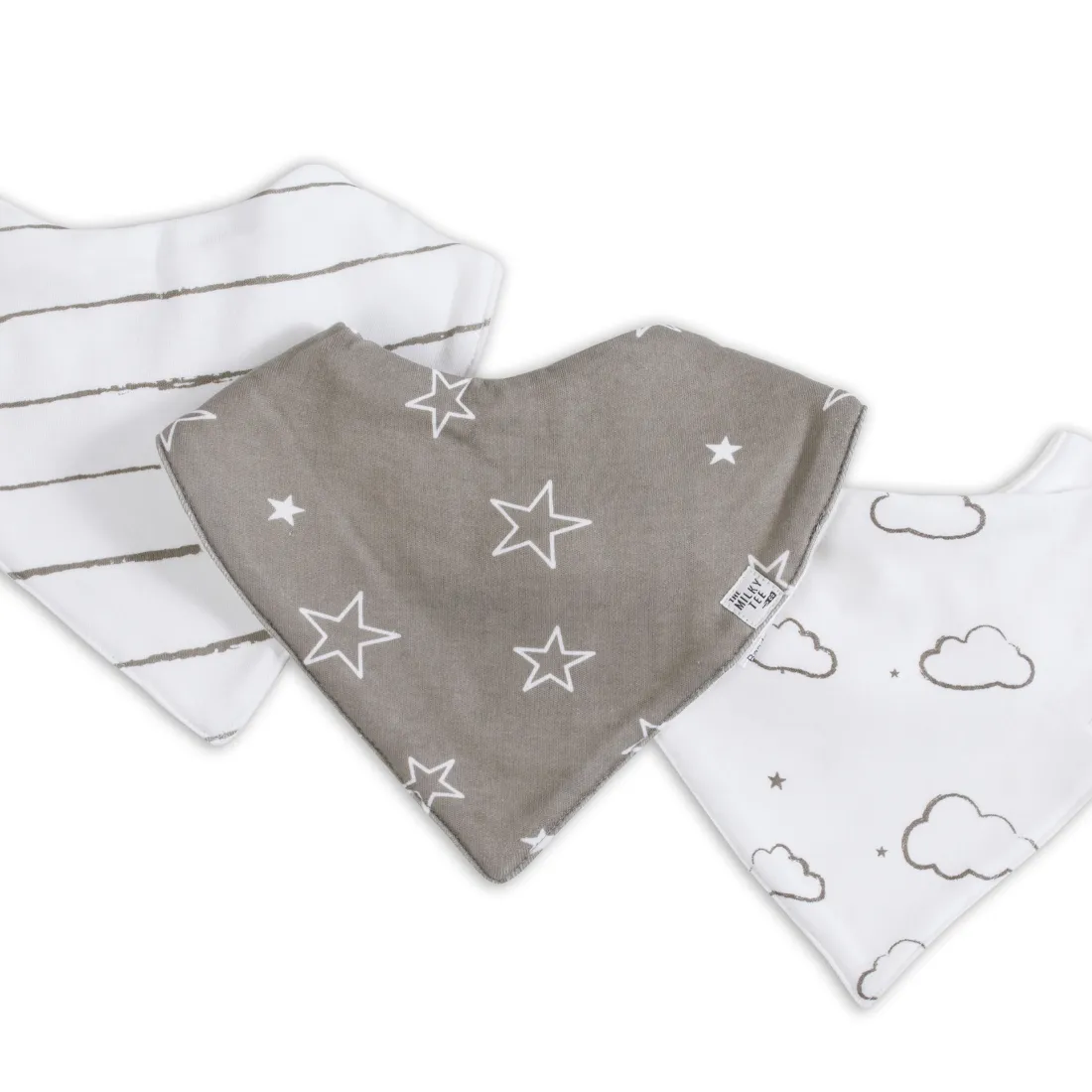 Unisex Organic Cotton Bandana Bibs (Super Absorbent), Set of 3