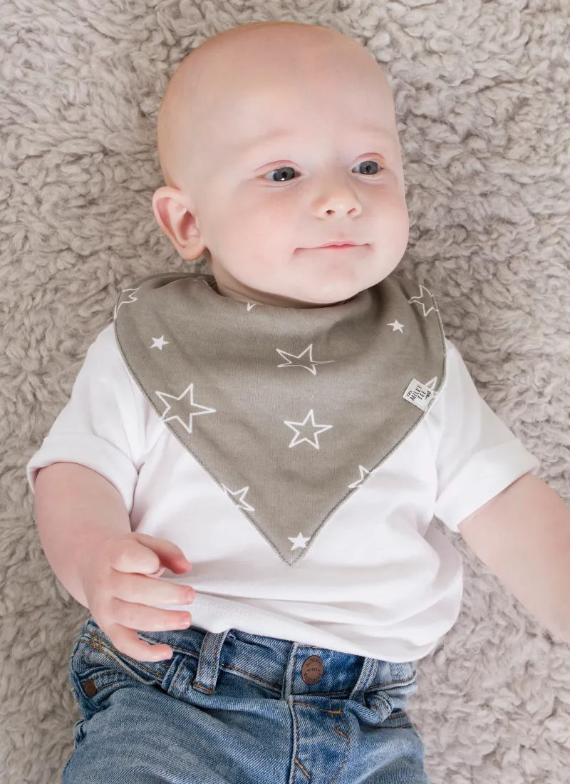 Unisex Organic Cotton Bandana Bibs (Super Absorbent), Set of 3