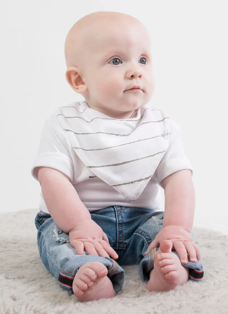Unisex Organic Cotton Bandana Bibs (Super Absorbent), Set of 3