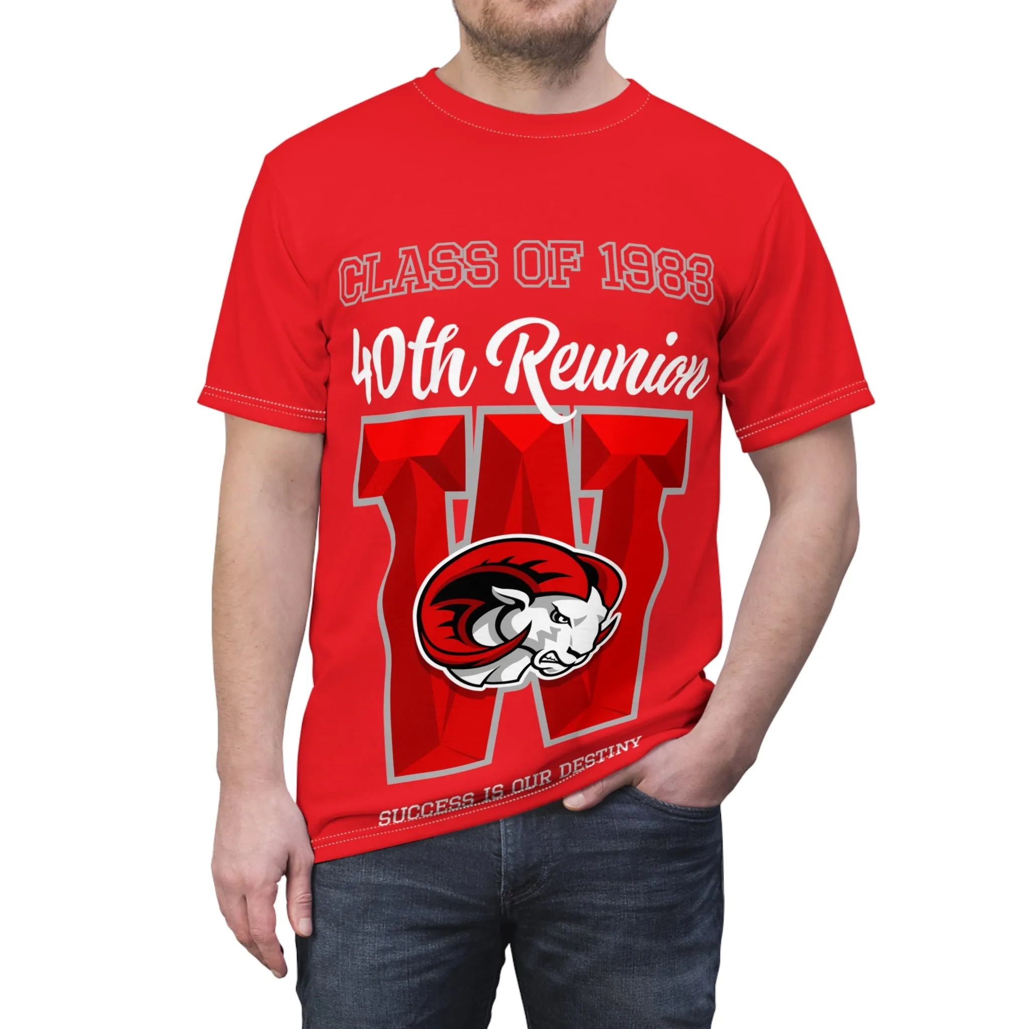 UNISEX WSSU CLASS OF 83 RED REUNION TEE