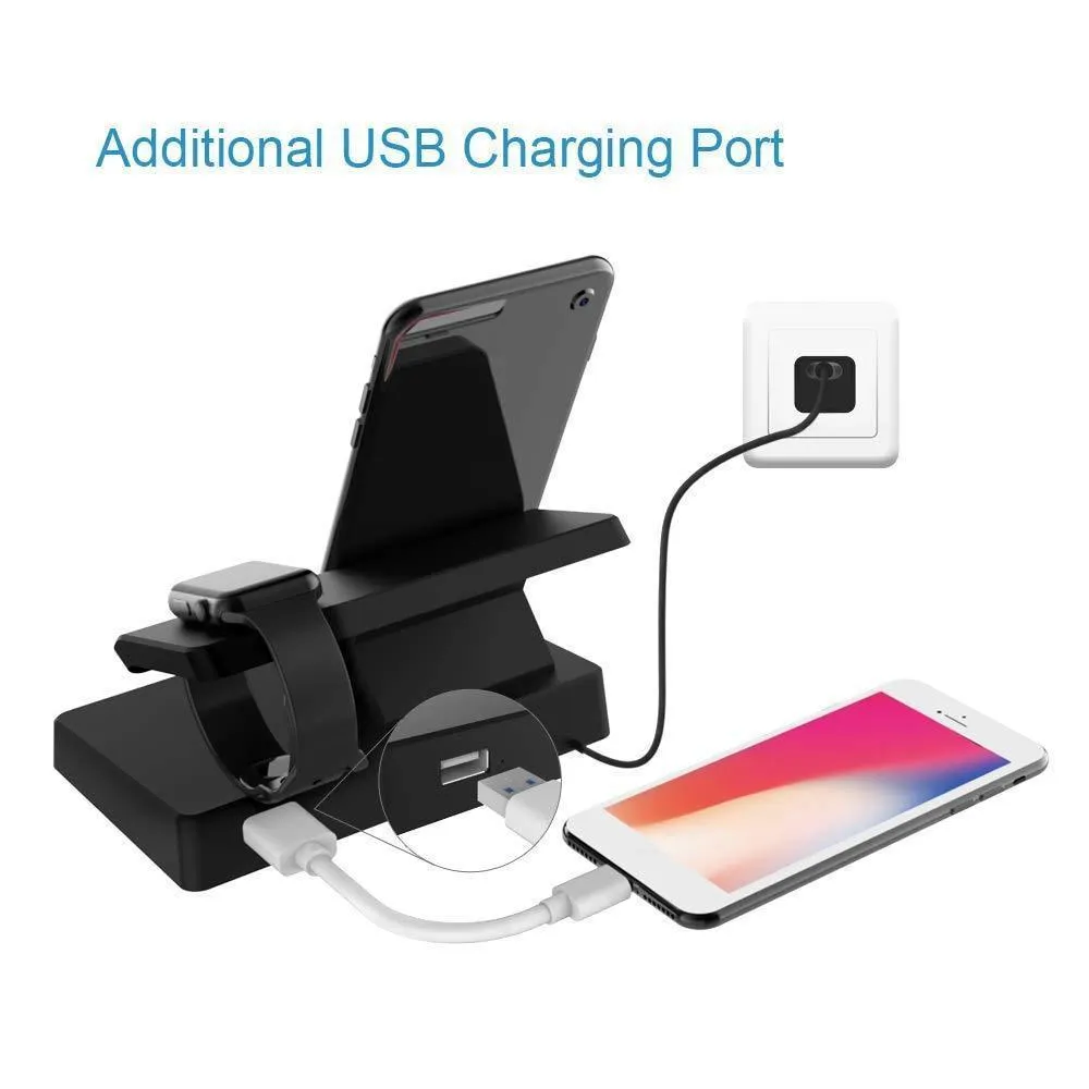 Universal 2 In 1 USB Charging Station with Cradle Support for Smartwatch