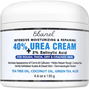 Urea Cream 40% plus Salicylic Acid 2%, Foot Cream for Dry Cracked Heels Feet Knees Elbows Hands, Foot Dead Skin Cuticle Callus Remover Toenail Softener, Keratolytic Skin Barrier Repair