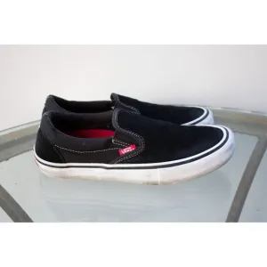 Vans Authenic Slip-On Ultracush Pro Black Suede White Gum Mens 6.5
