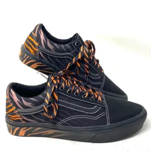 VANS ComfyCush Old Skool Canvas Black Orange Low Shoes Skate Women's VN0A5DYC9KH