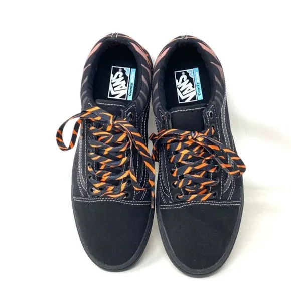VANS ComfyCush Old Skool Canvas Black Orange Low Shoes Skate Women's VN0A5DYC9KH
