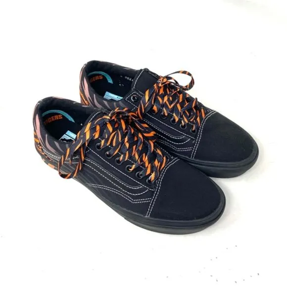 VANS ComfyCush Old Skool Canvas Black Orange Low Shoes Skate Women's VN0A5DYC9KH