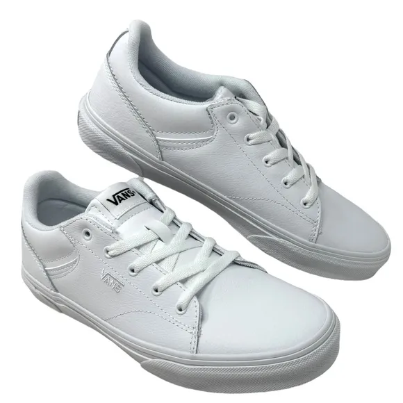 VANS Seldan Tumble Low Shoe Leather White Casual Sneakers Women Kids VN0A4U2505R