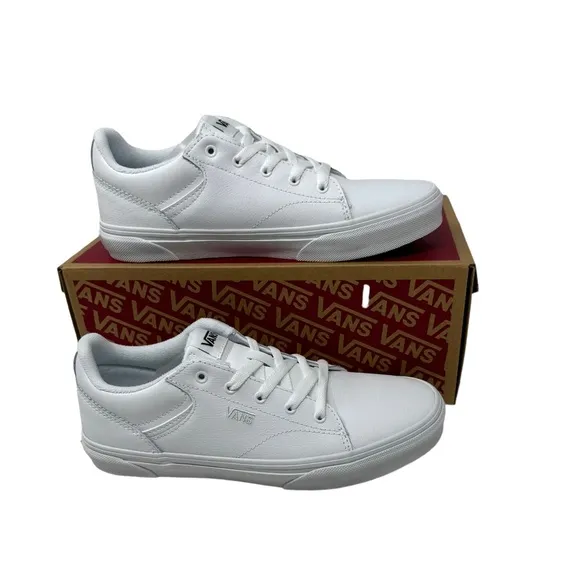 VANS Seldan Tumble Low Shoe Leather White Casual Sneakers Women Kids VN0A4U2505R