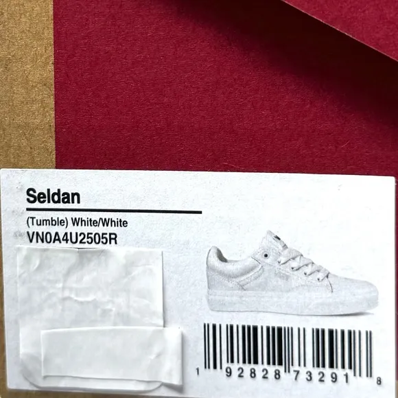 VANS Seldan Tumble Low Shoe Leather White Casual Sneakers Women Kids VN0A4U2505R