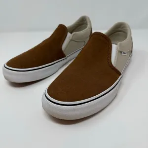 Vans Slip On Sneakers Unisex Men's 9 Brown Asher Slip-On Deluxe Comfort Shoe EUC