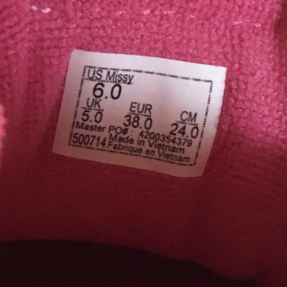 VANS Ward Low Girls Size 6 Women's Sz 7.5 Shoes Powder Pink Sneakers VN000MYFCHL