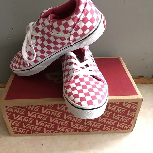 VANS Ward Low Girls Size 6 Women's Sz 7.5 Shoes Powder Pink Sneakers VN000MYFCHL