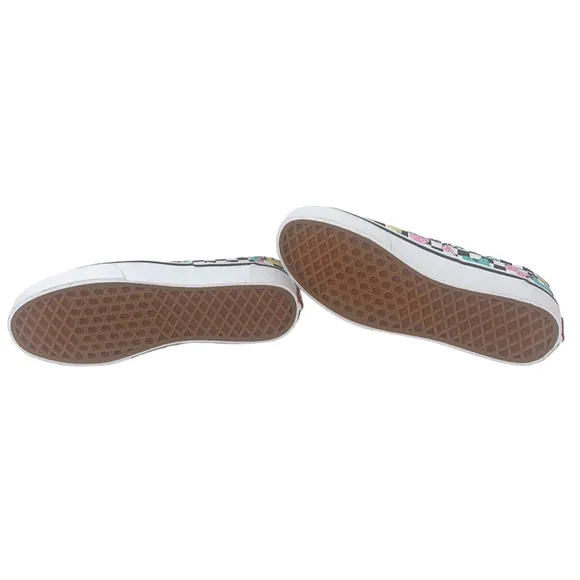 Vans Women's Doheny Butterfly Checkerboard Multicolor Skate Shoes 5