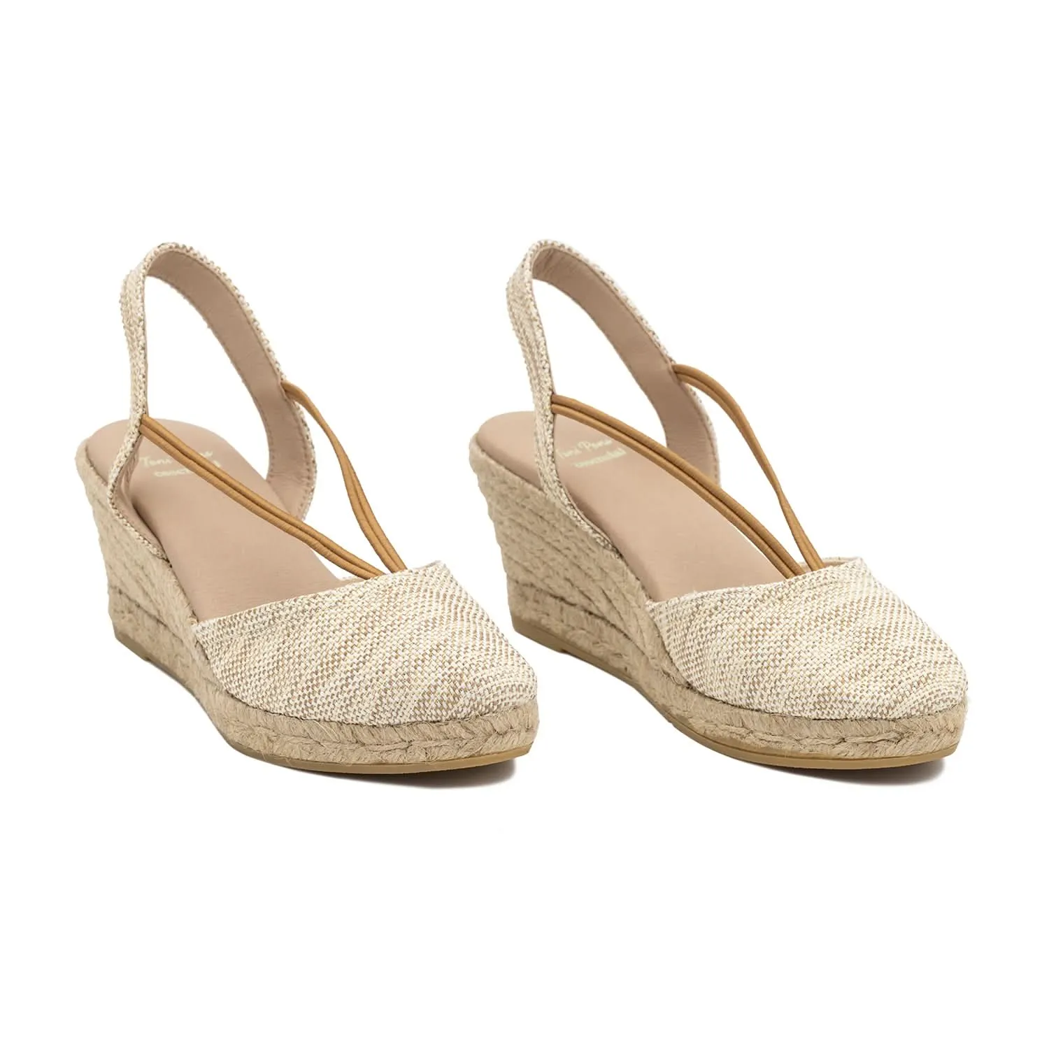 Vegan Cotton Blend Wedge Espadrille For Women-Malia-FY