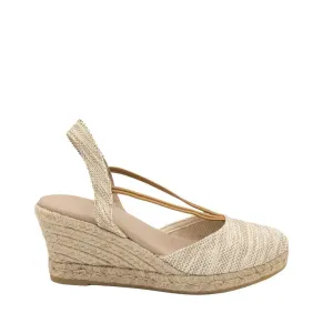 Vegan Cotton Blend Wedge Espadrille For Women-Malia-FY