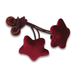 Velvet Star Hair Tie (Burgundy) by Milk x Soda