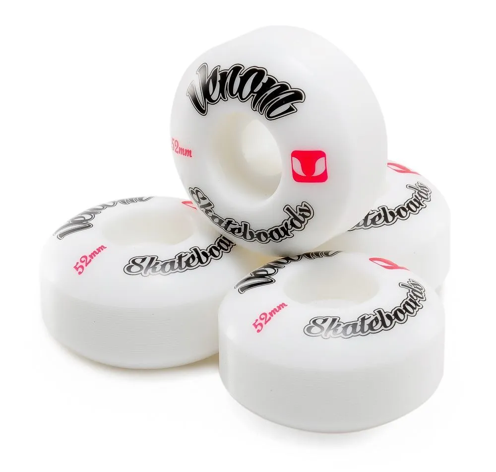 Venom Skateboards Classic Skateboard Wheels with ABEC 9 Bearings Pre Installed