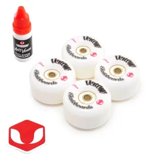 Venom Skateboards Classic Skateboard Wheels with Gold Bearings Pre Installed