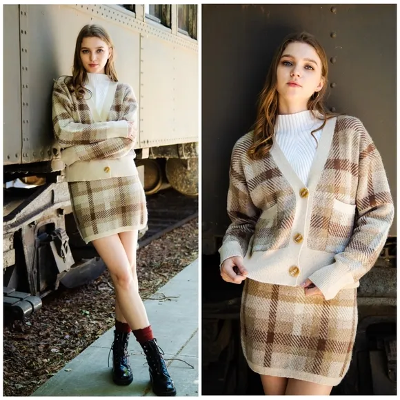 Very J Chic 2-Piece Sweater/Skirt Set