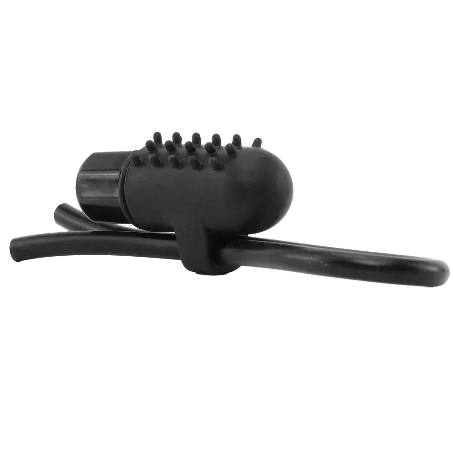 Vibrating Silicone Stud Lasso in Black