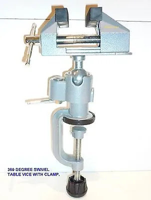 VICE 360 DEGREE ADJUSTABLE ANGLES WITH BENCH MOUNTING CLAMP - NEW .