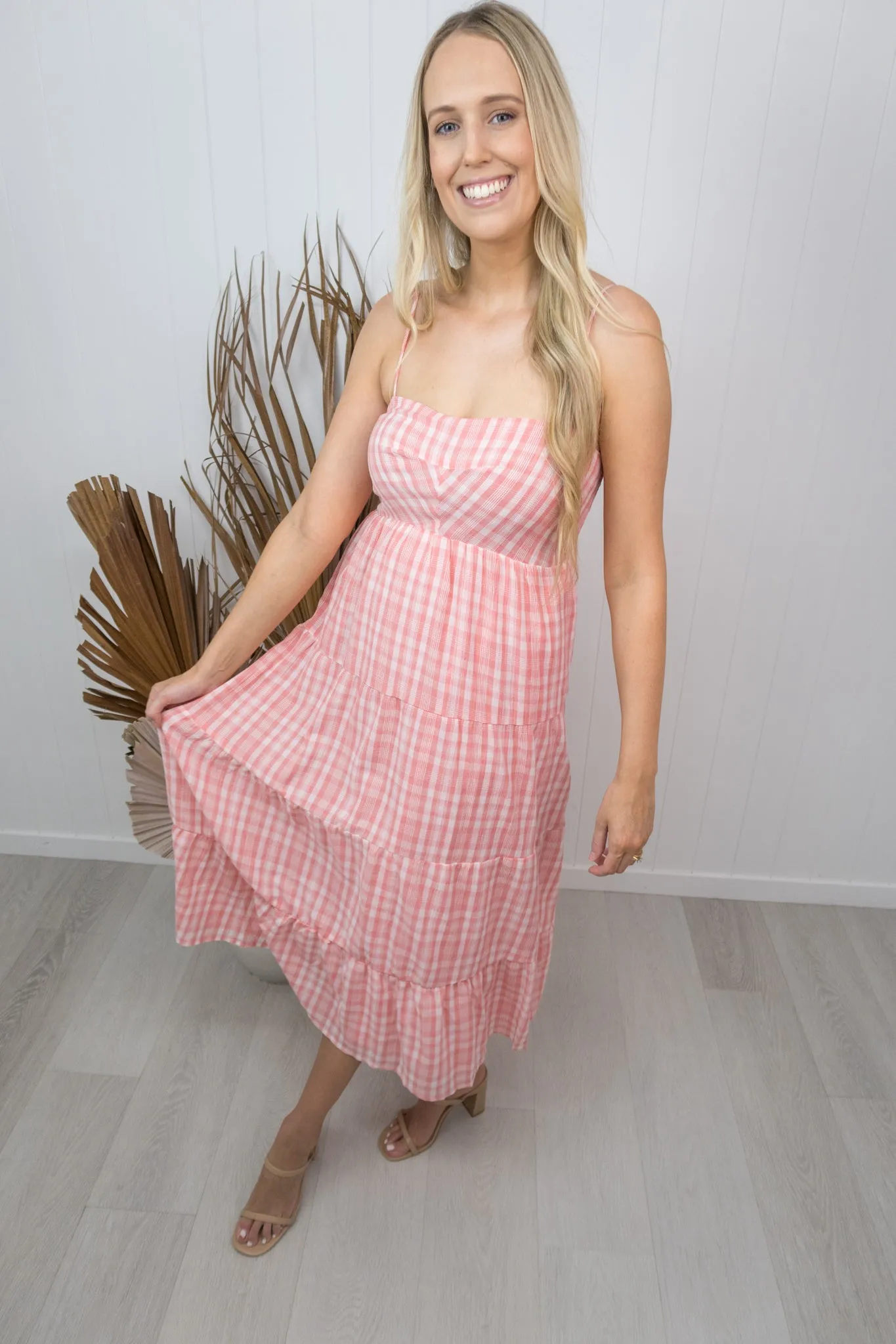Vicky Dress- Pink/gingham