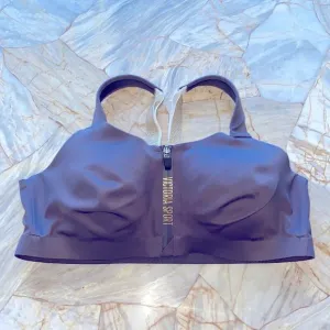 Victoria Secret 38C Grey KNOCKOUT ULTRA MAX SPORT BRA FRONT ZIP