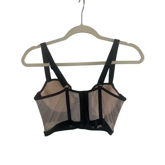 ✨Victoria’s Secret Longline Velvet Appliqué Detail Lined Demi Sz 36B Bra✨